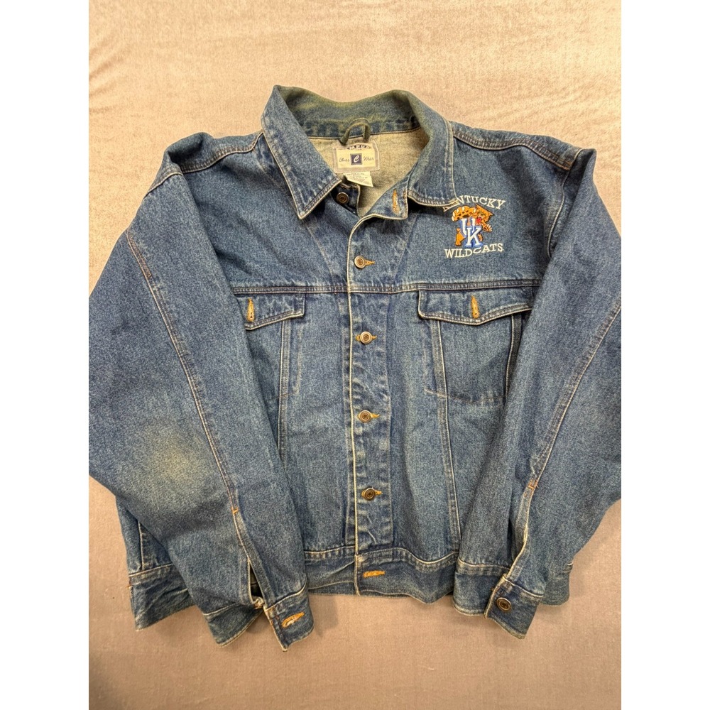 Campus Unique Blues Wear University of Kentucky Denim Jacket Size XL